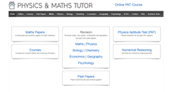 Desktop Screenshot of physicsandmathstutor.com