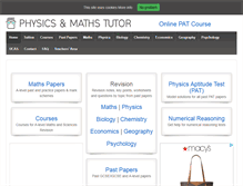 Tablet Screenshot of physicsandmathstutor.com